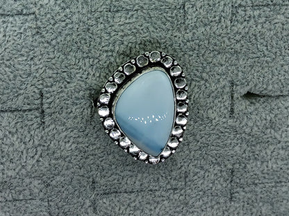 Prsten modrý Owyhee opál