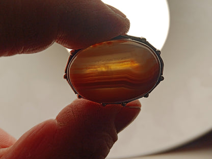 Red agate ring