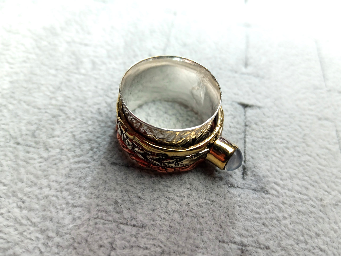 A ring with a crystal